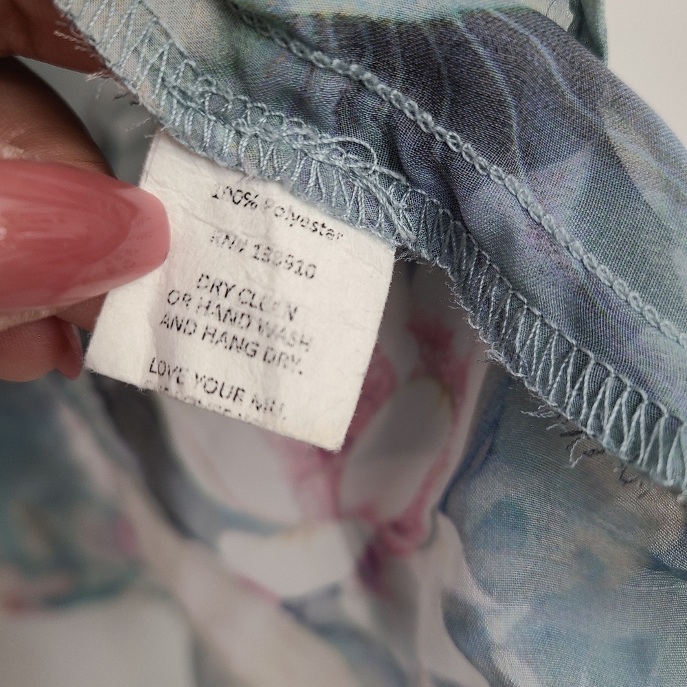 Show Me Your Mumu Hazel Ruffle Cold Shoulder Tropical Floral Lily Pad Pastel Top - Picture 3 of 6
